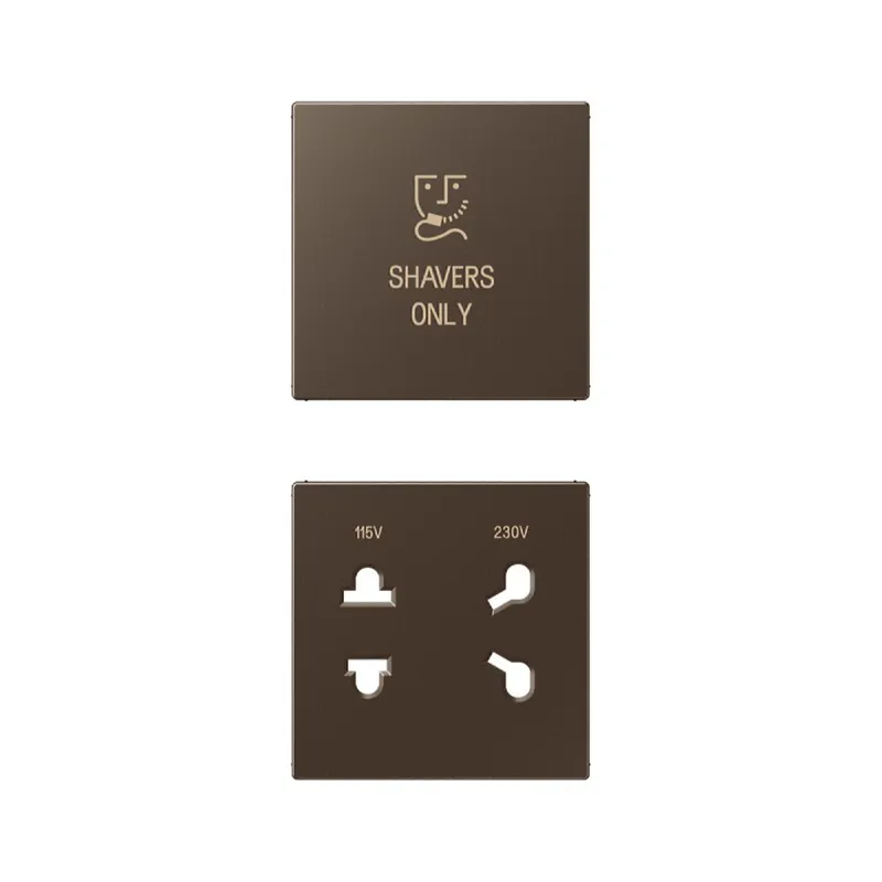 Jung Abdeckung 2fach, Shavers only, Serie A, mokka SOA7522MOPL