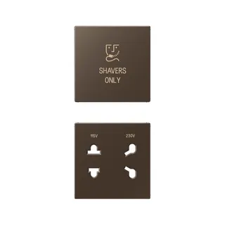 Jung Abdeckung 2fach, Shavers only, Serie A, mokka SOA7522MOPL