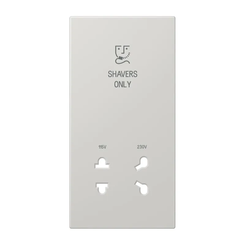 Jung Abdeckung 1fach, Shavers only, Duroplast, Serie LS, lichtgrau SOLS7522LGPL