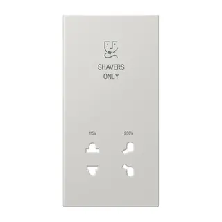Jung Abdeckung 1fach, Shavers only, Duroplast, Serie LS, lichtgrau SOLS7522LGPL