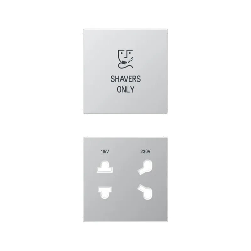 Jung Abdeckung 2fach, Shavers only, Serie A, aluminium SOA7522ALPL