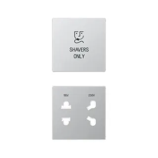 Jung Abdeckung 2fach, Shavers only, Serie A, aluminium SOA7522ALPL