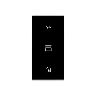 Jung Abdeckung in Tastenfarbe, F50, Serie AS/A, schwarz A50NATXSW-L