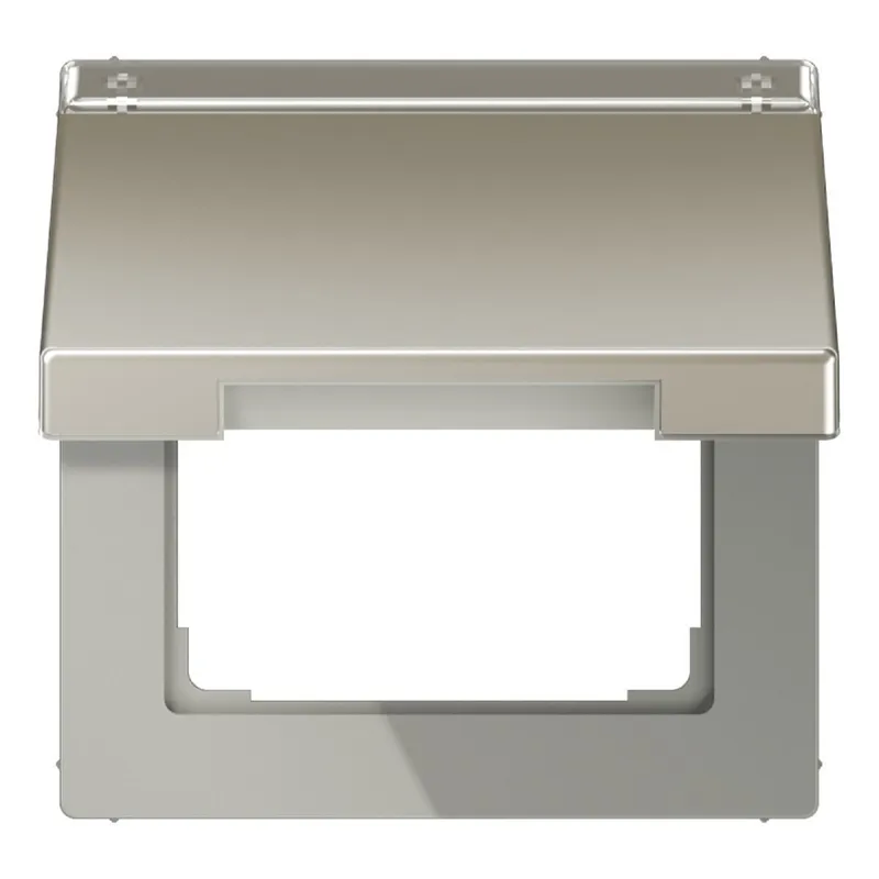 Jung Klappdeckel mit Rückstellfeder, mit Schriftfeld, Aluminium lackiert, Serie LS, dark (lackiertes Aluminium) AL2990NAKLD