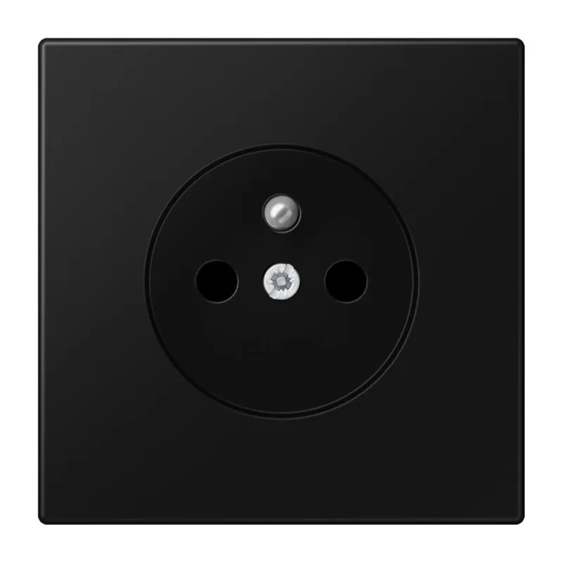 Jung Steckdose, französisch/belgisches System, 16 A 250 V ~, ohne Krallen, SAFETY+, Serie LS, graphitschwarz matt LS1520FKISWM