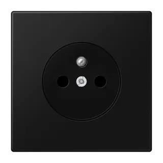 Jung Steckdose, französisch/belgisches System, 16 A 250 V ~, ohne Krallen, SAFETY+, Serie LS, graphitschwarz matt LS1520FKISWM