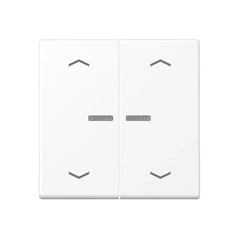 Jung Wippe mit Lichtleiter, mit Pfeilsymbolen für Taster 2fach, Thermoplast lackiert, Serie A, schneeweiß matt A102KO5PBFWWM