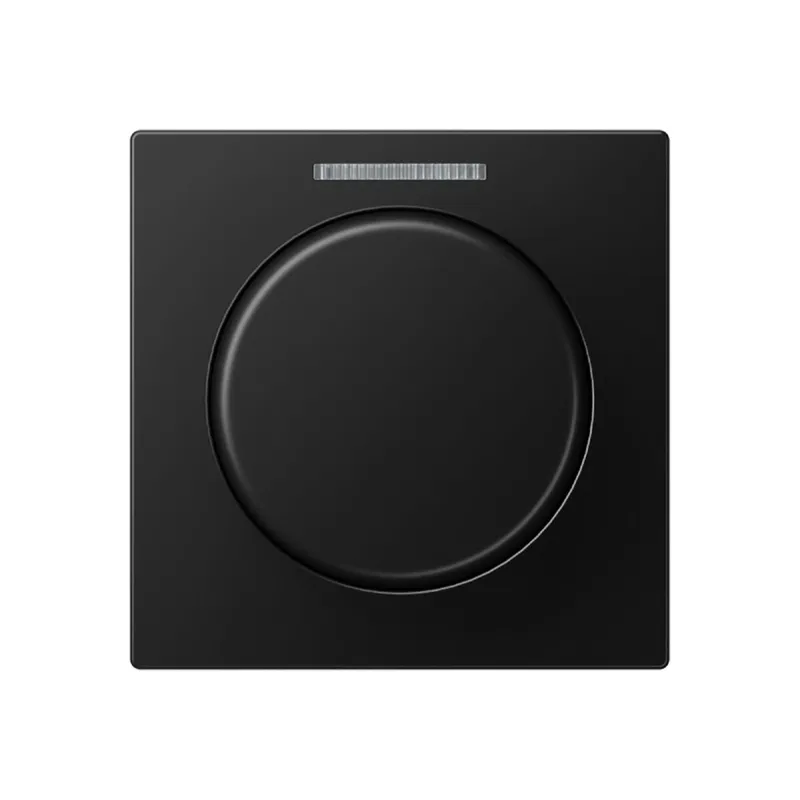 Jung Abdeckung mit Lichtleiter für KNX Drehsensor, Serie A, graphitschwarz matt A1540BFKO5SWM