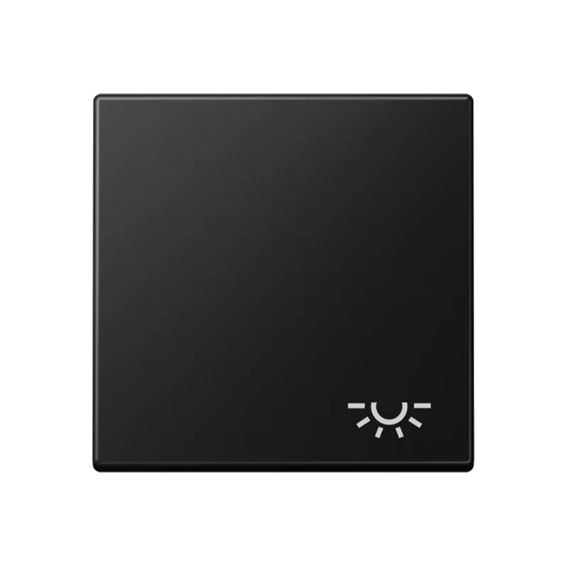 Jung Wippe 1fach, Symbol Licht, Serie A, graphitschwarz matt A590LSWM