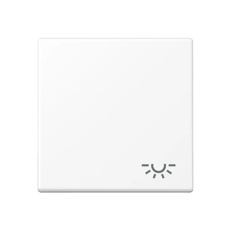 Jung Wippe 1fach, Symbol Licht, Serie A, schneeweiß matt A590LWWM