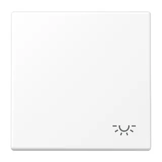 Jung Wippe 1fach, Symbol Licht, Serie LS, schneeweiß matt LS990LWWM