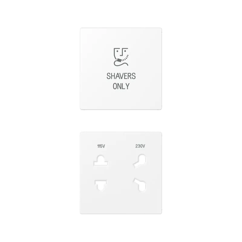 Jung Abdeckung 2fach, Shavers only, Serie A, schneeweiß matt SOA7522WWMPL