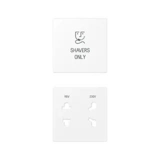 Jung Abdeckung 2fach, Shavers only, Serie A, schneeweiß matt SOA7522WWMPL