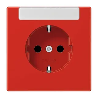 Jung SCHUKO Steckdose, 16 A 250 V ~, mit integriertem Beschriftungsfeld (sprühnebeldicht), SAFETY+, Thermoplast, Se LS1520INART