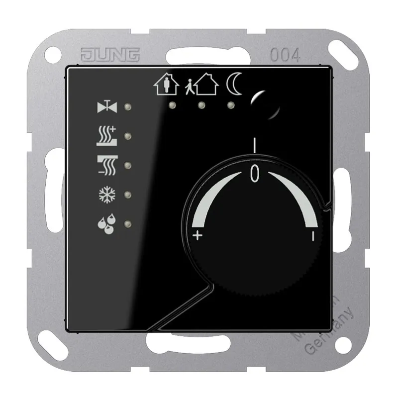 Jung KNX Stetigregler mit integrierter Tasterschnittstelle 4fach, Serie A, schwarz A2178TSSW