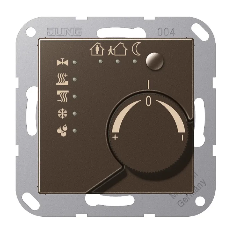 Jung KNX Stetigregler mit integrierter Tasterschnittstelle 4fach, Serie A, mokka A2178TSMO