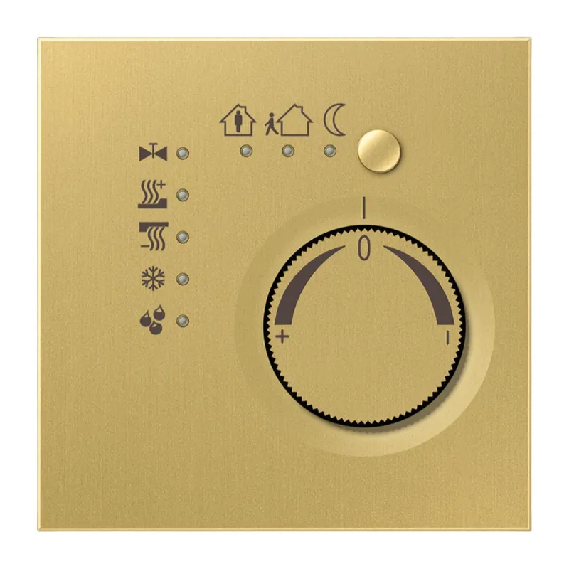 Jung KNX Stetigregler mit integrierter Tasterschnittstelle 4fach, Serie LS, Messing classic ME2178TSC