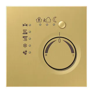 Jung KNX Stetigregler mit integrierter Tasterschnittstelle 4fach, Serie LS, Messing classic ME2178TSC