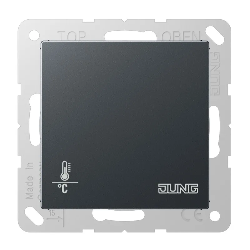 Jung KNX Objektregler mit integrierter Tasterschnittstelle 4fach, Thermoplast lackiert, Serie A, anthrazit matt A2178BFORTSANM