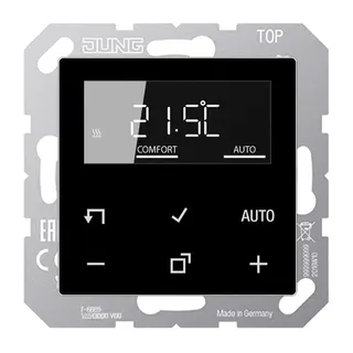 Jung LB-Management Raumthermostat-Set, Serie AS/A, schwarz TRDA1790SW