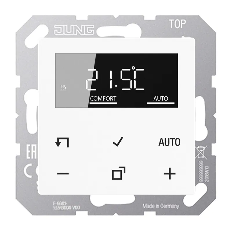 Jung LB-Management Raumthermostat-Set, Serie AS/A, alpinweiß TRDA1790WW