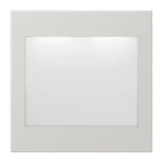 Jung LED-Lichtsignal, weiß und blau, Serie LS, lichtgrau (lackiertes Aluminium) LS539LGLEDWB