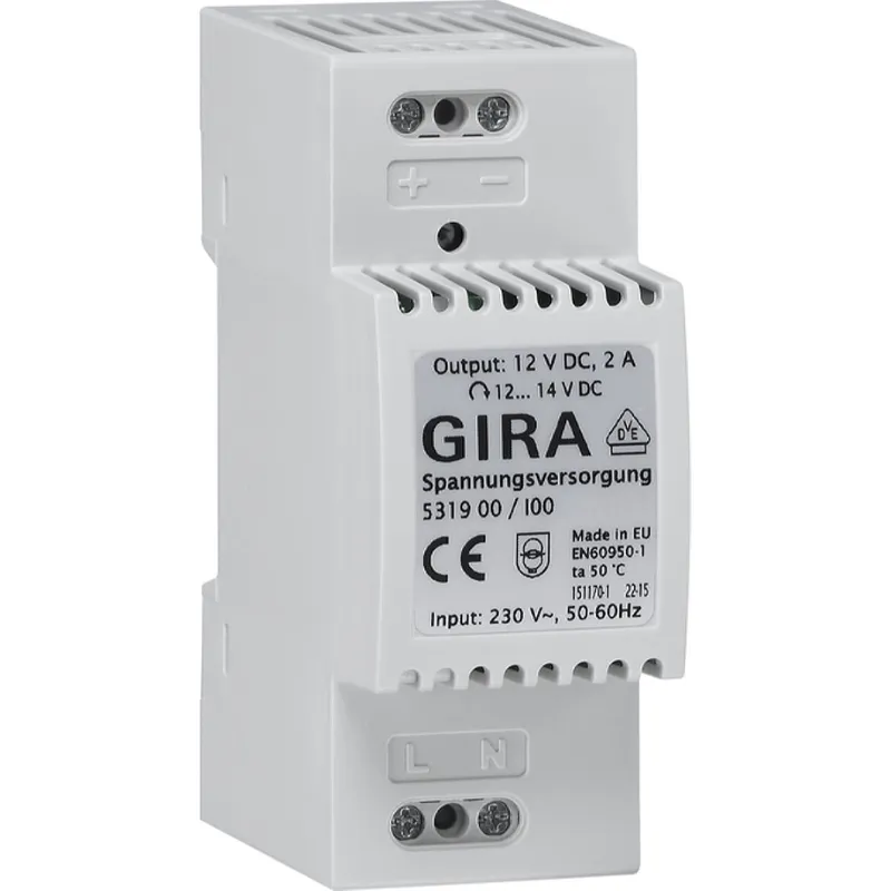 Gira Spannungsversorgung 531900 DC 12 V 2 A REG