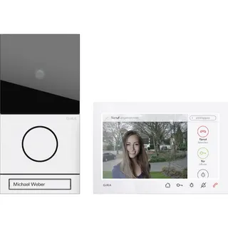 Gira Video-Sprechanlagen-Set 2431902 1-Fam. Wohnungsst. Sys 106 vw