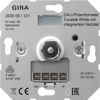 Gira Potentiometer 203000 Einsatz DALI Tunable weiss Netzt