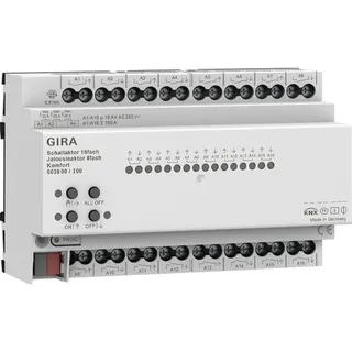 Gira Schalt-/Jalousieaktor 503800 16f/8f 16 A REG Kmf KNX Secure