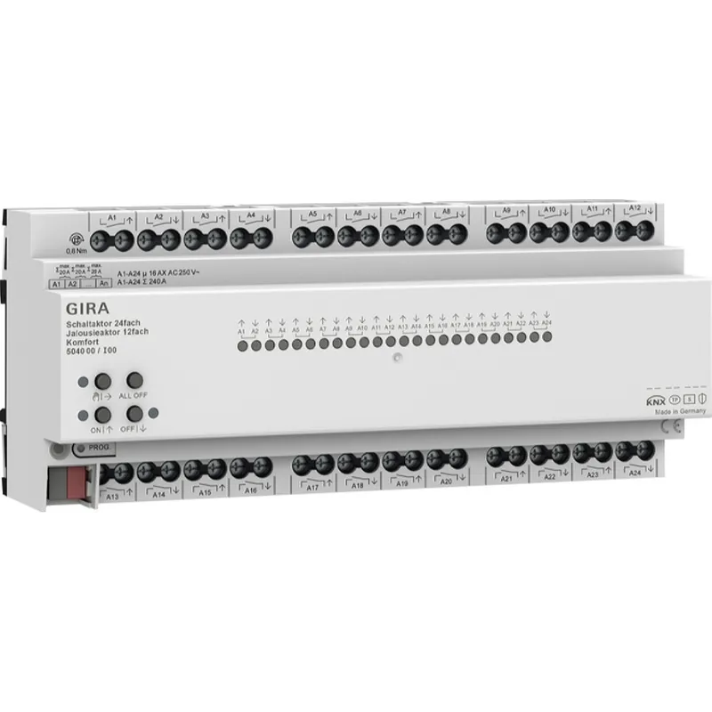 Gira Schalt-/Jalousieaktor 504000 24f/12f 16 A REG Kmf KNX Secure