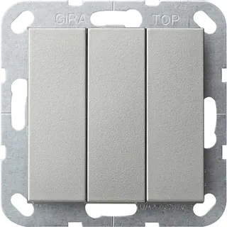 Gira Taster 2844600 BS 3fach 10A Schl. 1p 55 Edelst.
