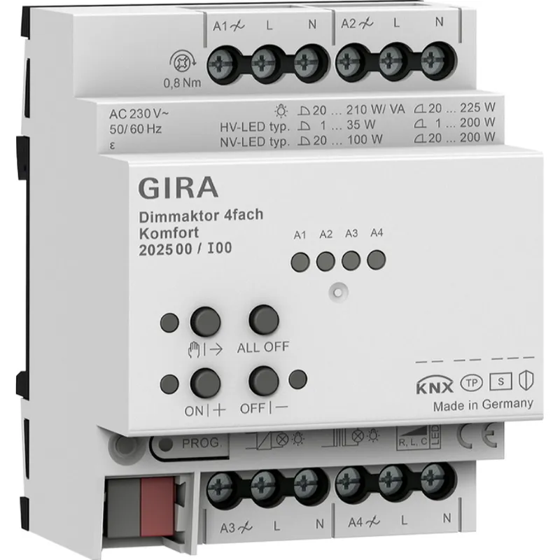 Gira Dimmaktor 202500 4f REG Kmf KNX Secure