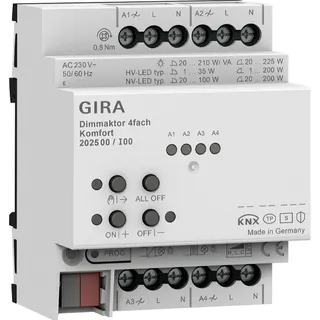 Gira Dimmaktor 202500 4f REG Kmf KNX Secure