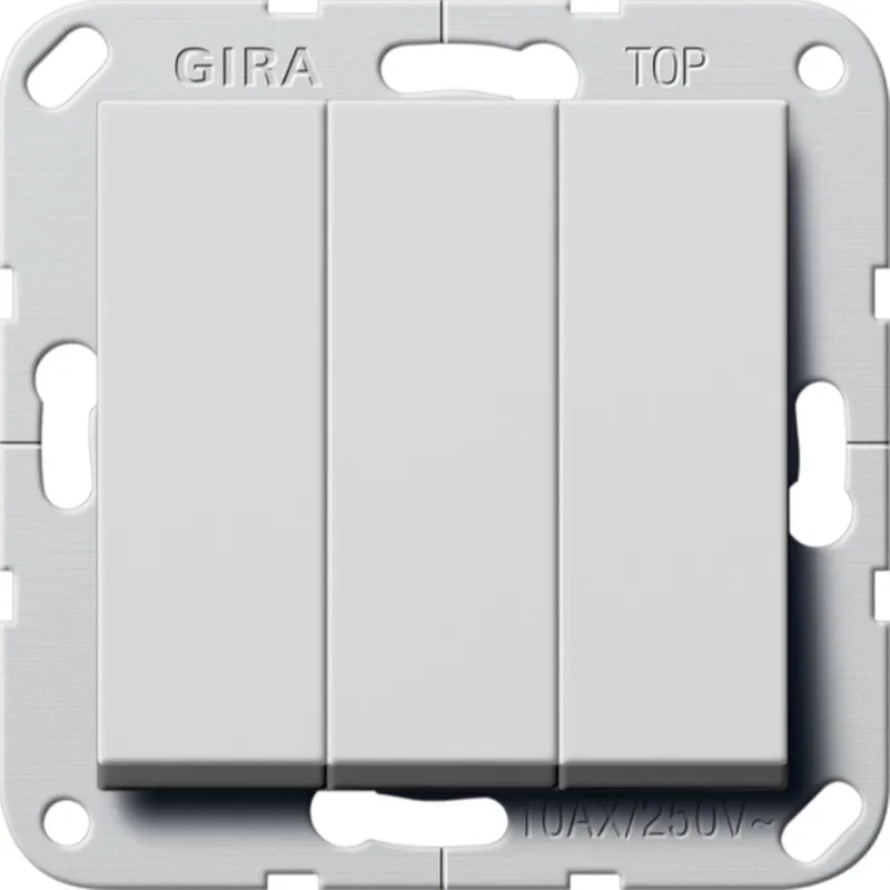 Gira Wippschalter 2832015 3f Wechselsch. Sys 55 grau