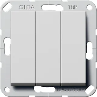 Gira Wippschalter 2832015 3f Wechselsch. Sys 55 grau