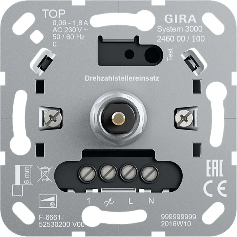 Gira Einsatz 246000 S3000 Drehzahlsteller