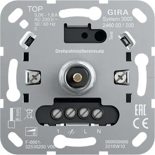 Gira Einsatz 246000 S3000 Drehzahlsteller