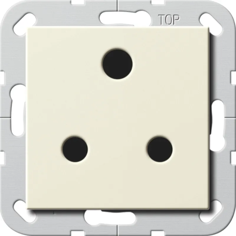 Gira Steckdose 277401 Round Pin 15A absch. System 55 cw