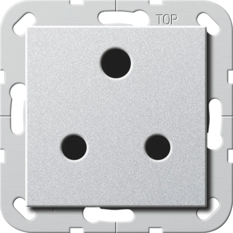 Gira Steckdose 277426 Round Pin 15A System 55 Alu