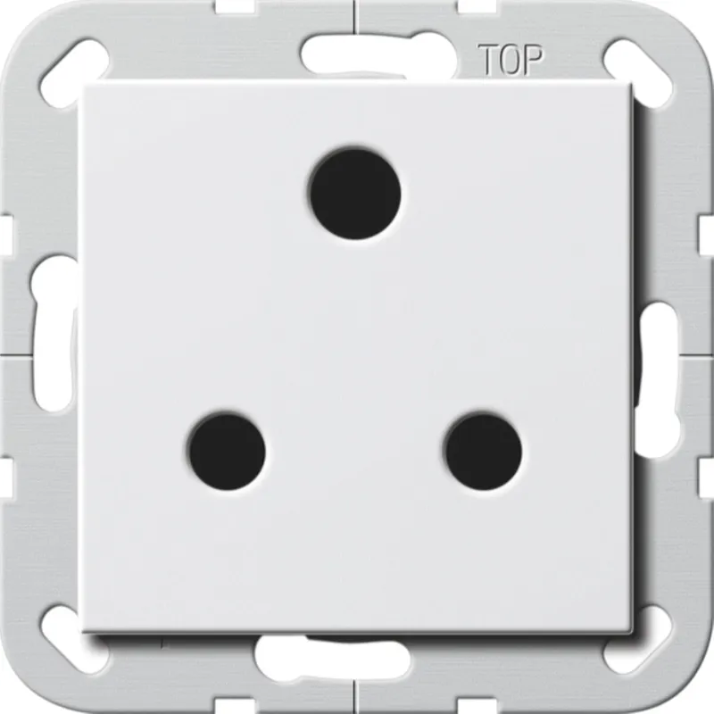 Gira Steckdose 277403 Round Pin 15A absch. System 55 rw