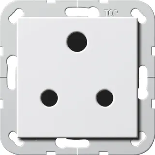 Gira Steckdose 277403 Round Pin 15A absch. System 55 rw