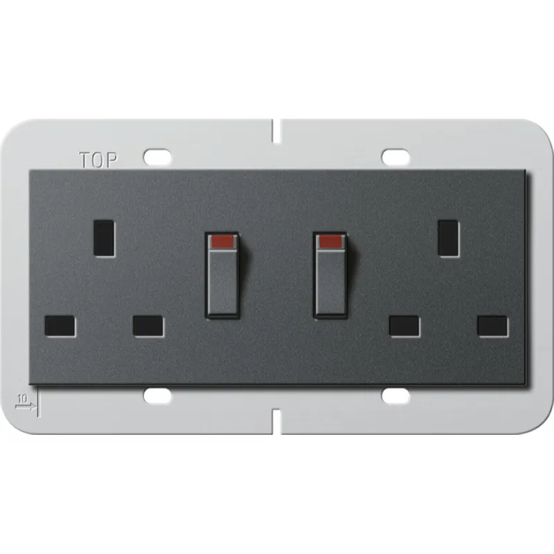 Gira Doppelsteckdose 278328 BS 13A Syst. 55 BS 80 Ant