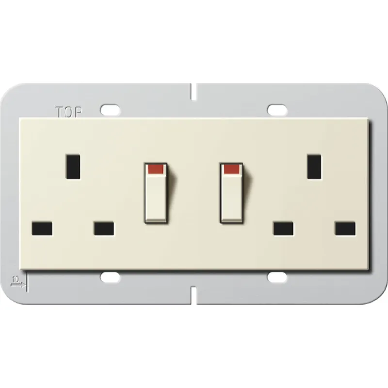 Gira Doppelsteckdose 278301 BS 13A System 55 BS 80 cw