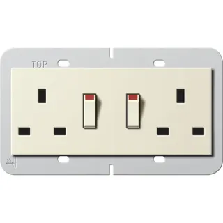 Gira Doppelsteckdose 278301 BS 13A System 55 BS 80 cw