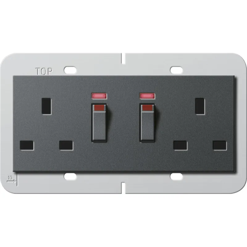 Gira Doppelsteckdose 278428 BS 13A Kont Syst. 55 BS 80Ant