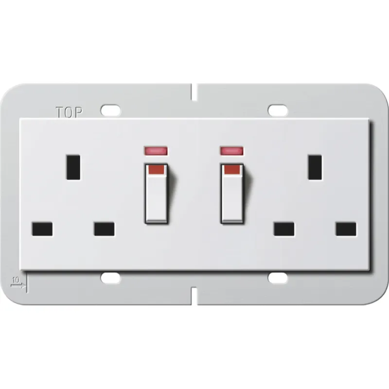 Gira Doppelsteckdose 278403 BS 13A Kont Syst. 55 BS 80 rw