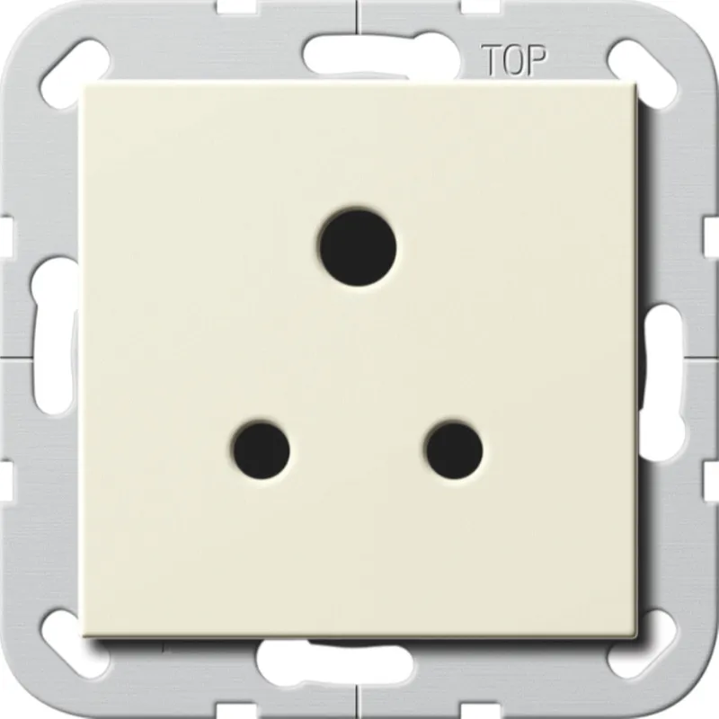 Gira Steckdose 277201 Round Pin 5A System 55 cremeweiss