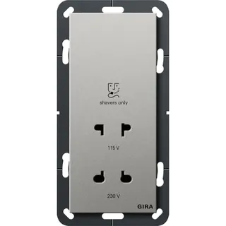 Gira Rasiersteckdose 2820600 115-230V System 55 Edelstahl