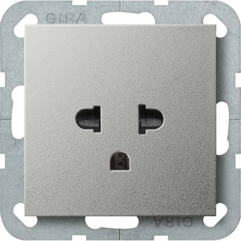 Gira SCHUKO-Steckdose 2840600 Schutz EURO-US 16A 55 Edelst.